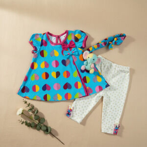 New Gymboree Baby Girl outfit set Shirt leggings Headband Size 3 months